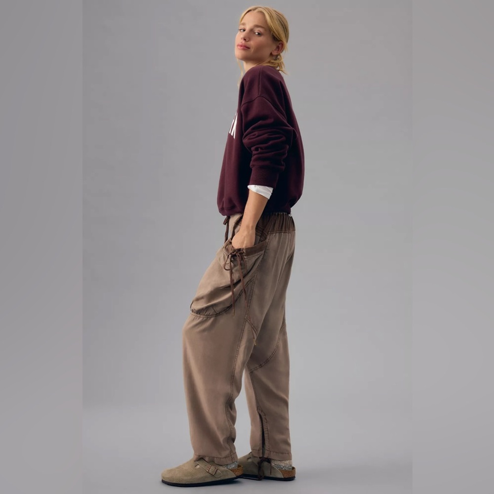 By Anthropologie Mixed Draped Parachute Pants